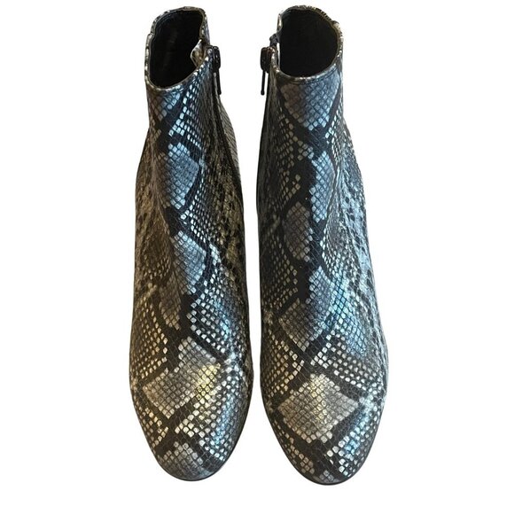 NEW AGL Snakeskin Embossed Heeled Ankle Boots Sz. 38.5 (US 8.5) - Picture 2 of 5